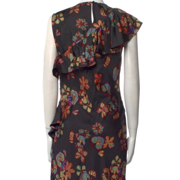 NWOT ULLA JOHNSON Silk Candace Mini Dress in Lune XL $790 - Picture 9 of 10